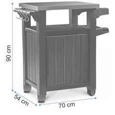 Multifunkční úložná skříňka a stolek Keter Unity Storage Buffet - 70 x 54 x 90 cm - hnědý