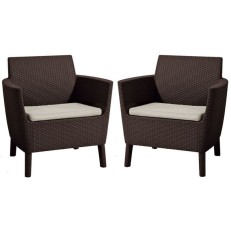 Zahradní set KETER Salemo DUO - 74 x 67 x 76 cm - hnědá / béžová - 2ks