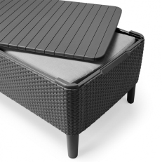 Stůl / úložný box KETER Salemo - 76 x 56 x 42 cm - cappuccino