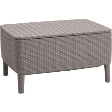Stůl / úložný box KETER Salemo - 76 x 56 x 42 cm - cappuccino