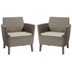 Zahradní set KETER Salemo DUO - 74 x 67 x 76 cm - cappuccino / krémová - 2ks
