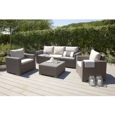 Třímístná zahradní pohovka KETER California 3-Seater Sofa- 199 x 68 x 72 cm - cappuccino