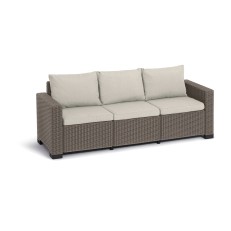 Třímístná zahradní pohovka KETER California 3-Seater Sofa- 199 x 68 x 72 cm - cappuccino