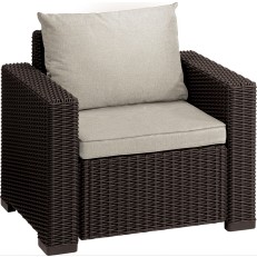 Zahradní křeslo KETER California Chair 2ks - 83 x 68 x 72 cm - hnědá / krémová