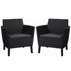 Zahradní set KETER Salemo DUO - 74 x 67 x 76 cm - grafit / šedá - 2ks