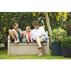 Zahradní lavice Keter Eden Garden Bench 265 L - 140 x 60 x 84 cm - Beige/brown