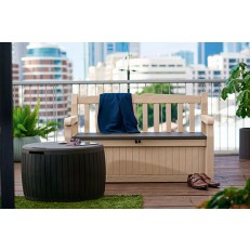 Zahradní lavice Keter Eden Garden Bench 265 L - 140 x 60 x 84 cm - Beige/brown