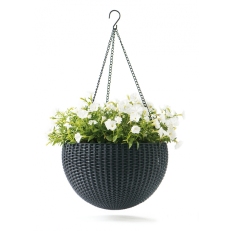 Závěsný květináč KETER Hanging Sphere - grafitový
