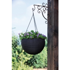 Závěsný květináč KETER Hanging Sphere - grafitový