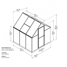Polykarbonátový skleník - Palram Multiline 6x6