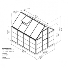 Polykarbonátový skleník - Palram Hybrid 6x8