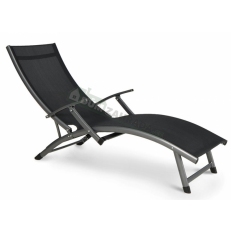 Zahradní Alu lehátko Relax Black / Černé
